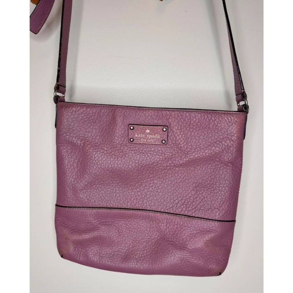 Kate Spade leather Cora crossbody bag in mauve pink purple